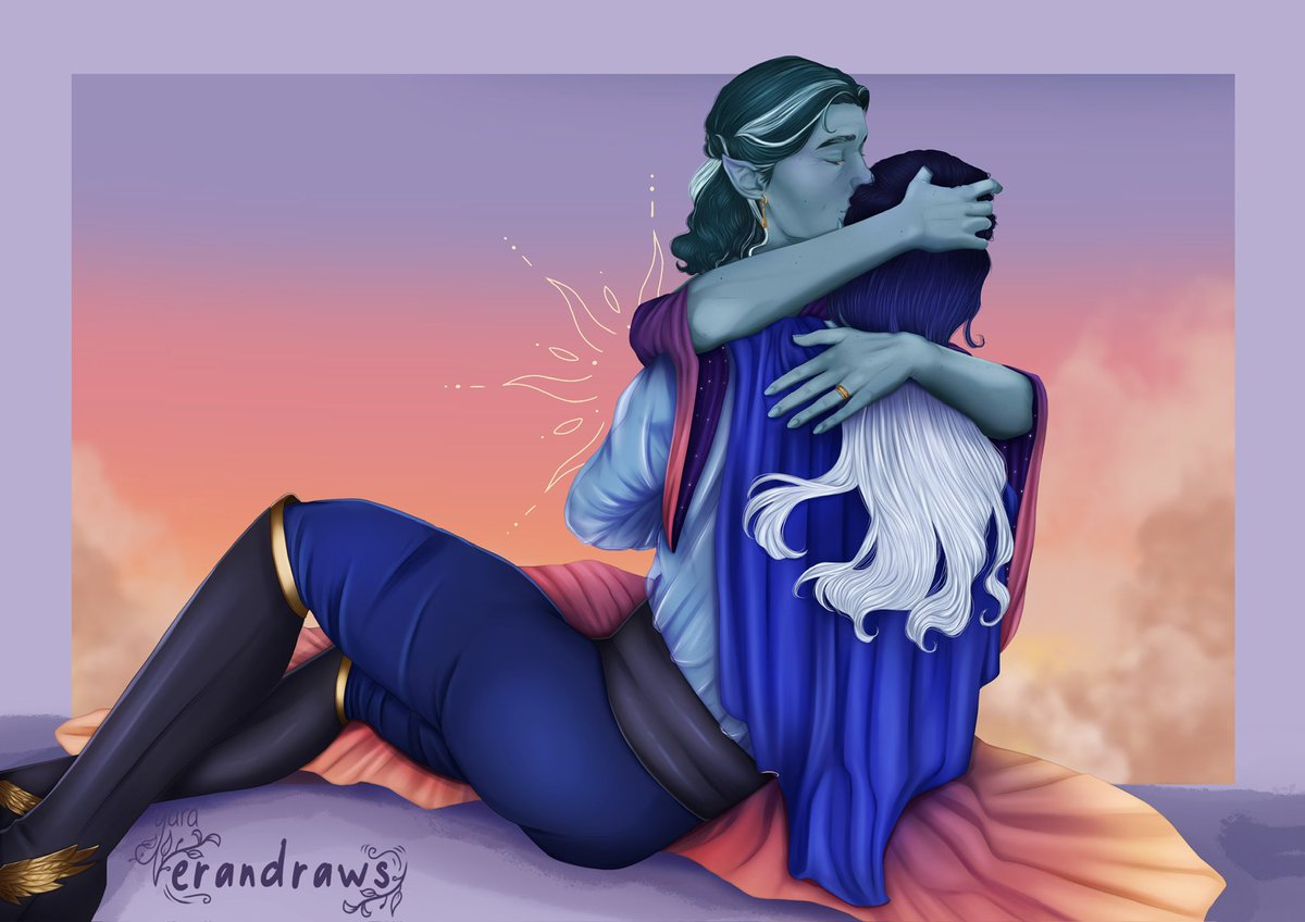 Erandraws's tweet image. The world is frightening. 
But you’ve seen it now. 
And it’s filled with so much beauty. 
And you’re part of that now. 
You’re part of what makes it beautiful. 
🩵💙
#CriticalRoleSpoilers #criticalrole #dorianstorm