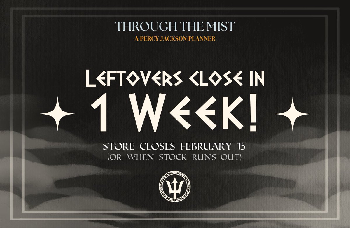 🔱 LEFTOVER SALES OPEN 🔱

With just ONE full bundle in stock &amp; a rapidly disappearing inventory of other bundles, make sure you don't miss your chance! Sales close in just one week on February 15th. 

🛒 pjoplanner.bigcartel.com