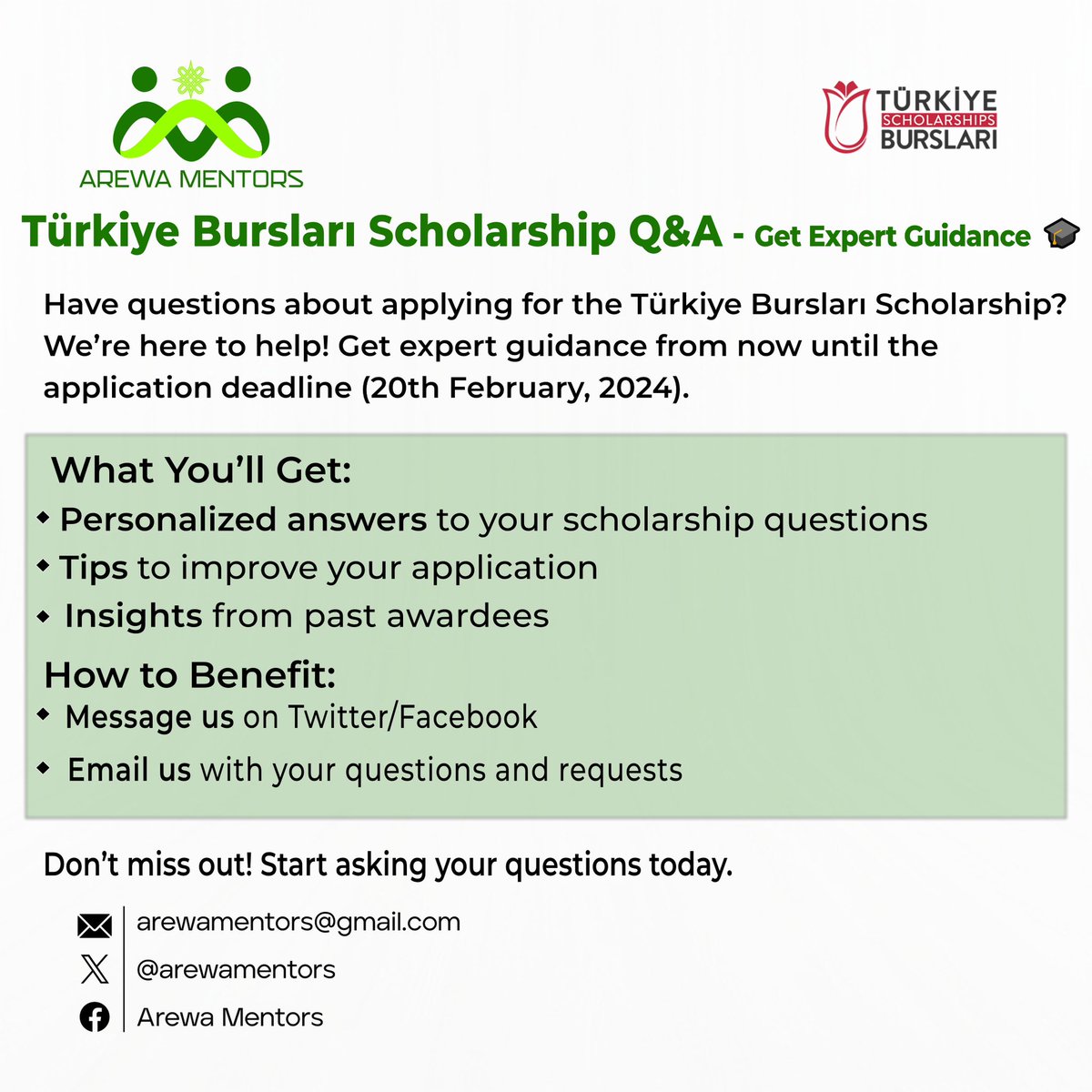 🚀 Want to study in Türkiye on a fully funded scholarship? 🇹🇷🎓

The Türkiye Bursları Scholarship offers full financial support for international students to study at top universities in Türkiye. 🧵👇

🔗 Learn more &amp; apply: turkiyeburslari.gov.tr

#ArewaMentors #StudyinTürkiye