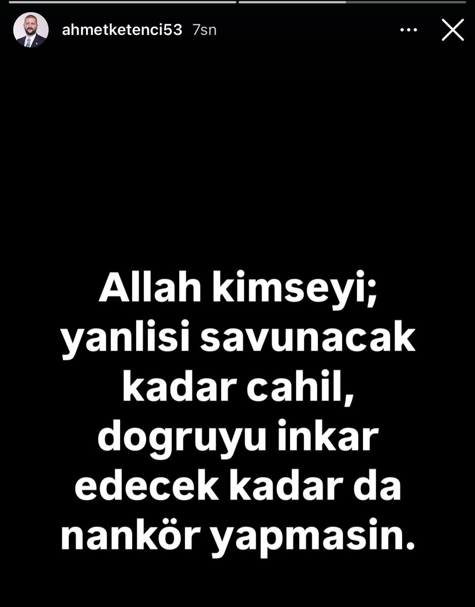 Fenerbahçe Kulübü Yönetim Kurulu Üyesi Ahmet Ketenci’den mesaj:

“Allah kimseyi; yanlisi savunacak kadar cahil, dogruyu inkar edecek kadar da
nankör yapmasin”