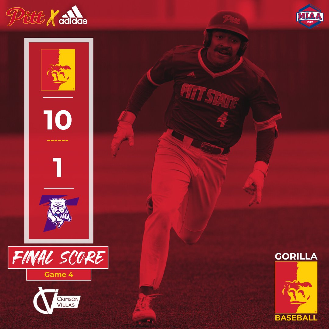 IT'S A SWEEP‼️

Pitt State beats Truman State Sunday to SWEEP the four-game series from the Bulldogs 🦍⚾️

Brady Pacha starts with 5 NO-HIT innings. Big game for Alex Rodgers (4-5, 2 2B, 3B, 2 RBI).