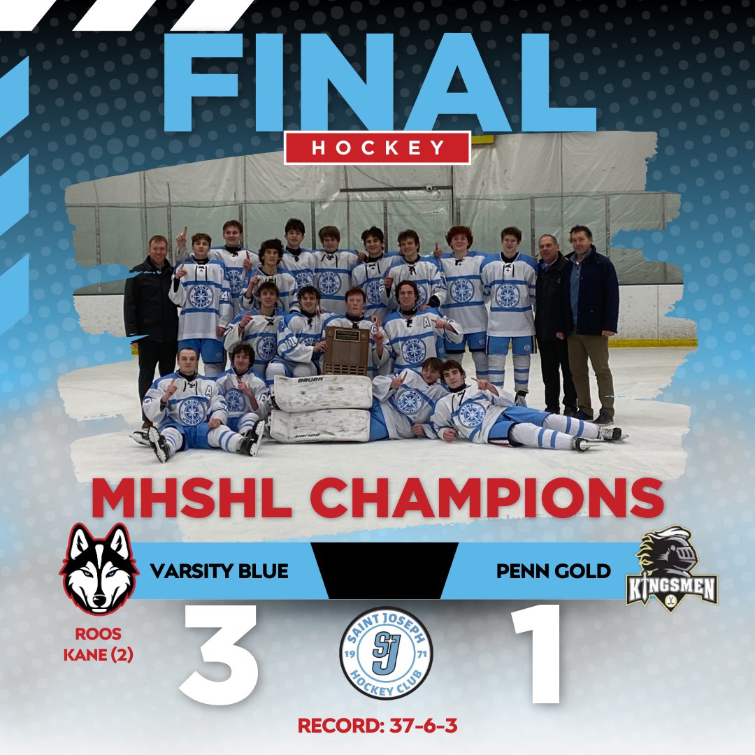 SJHShockey's tweet photo. ST. JOE BLUE WINS THE 2025 MHSHL CITY TOURNAMENT! #18 https://t.co/nnPY6pQ2EP