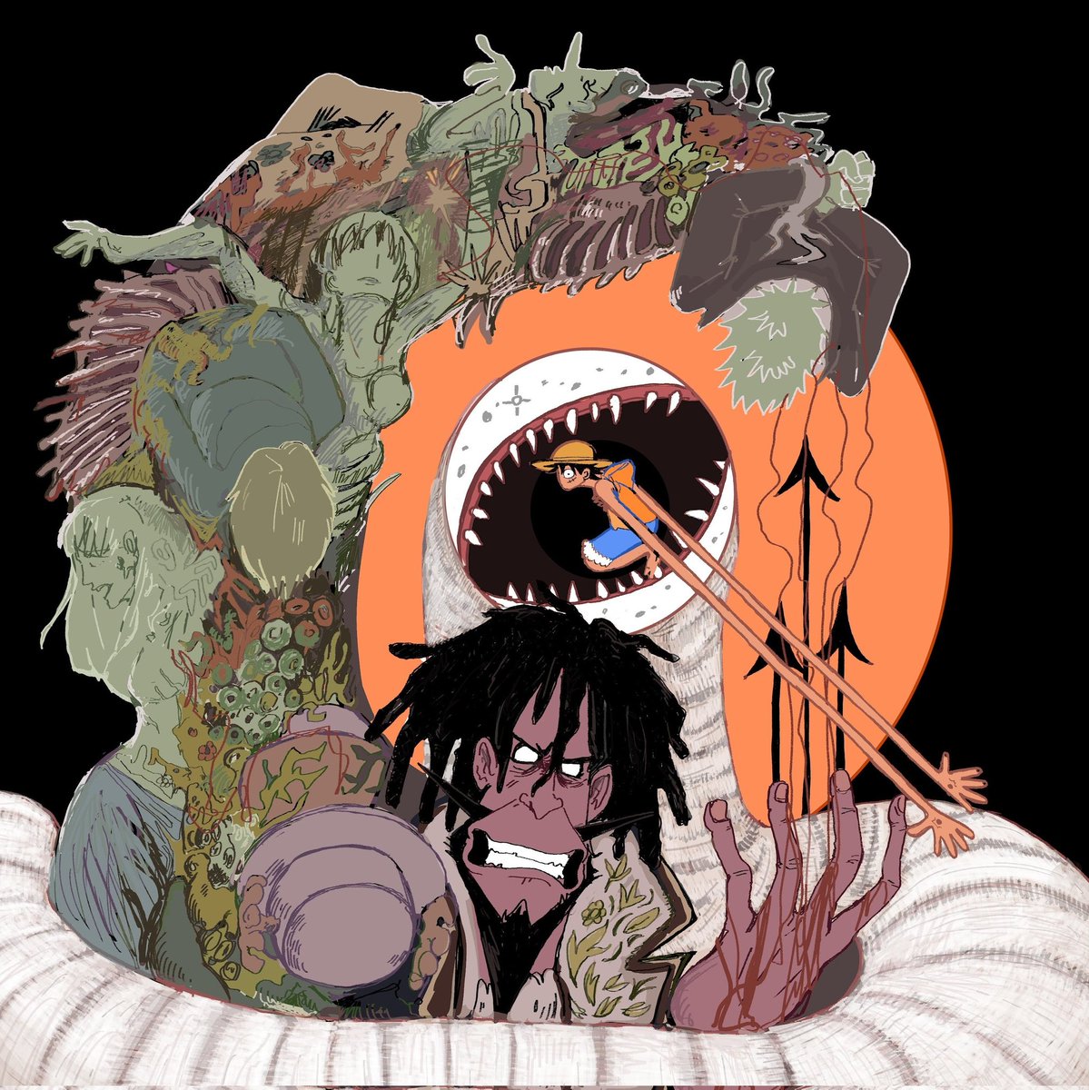 GOMU_DAKARAA's tweet image. .....luffy?