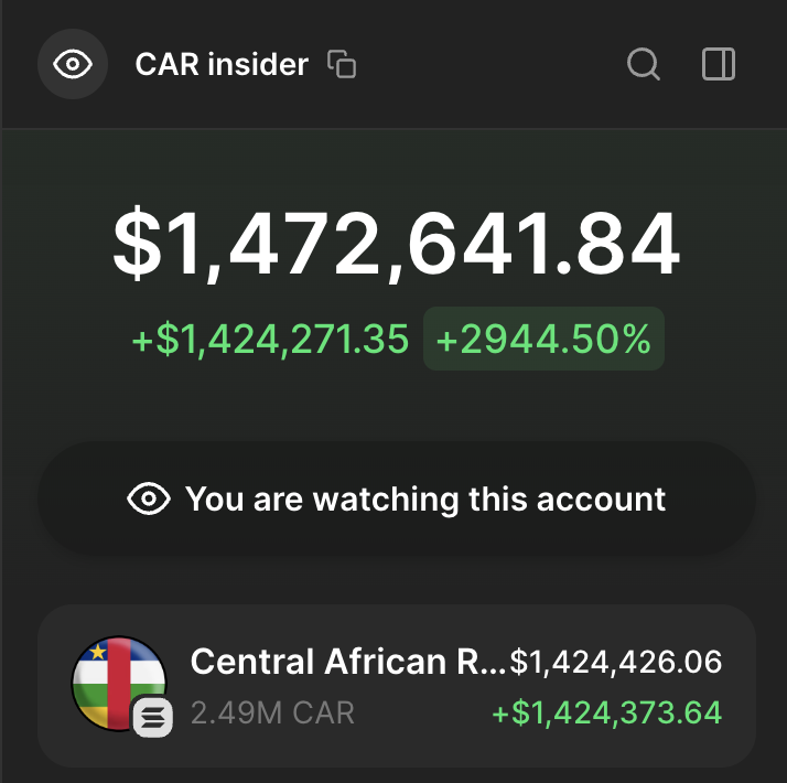 0xReflection's tweet photo. This wallet just turned $388 into $1.4M on $CAR

I copy-traded him and secured $350k

Drop ur $SOL address for surprise 

Like, RT, must be following https://t.co/ZoipjJ2kiX