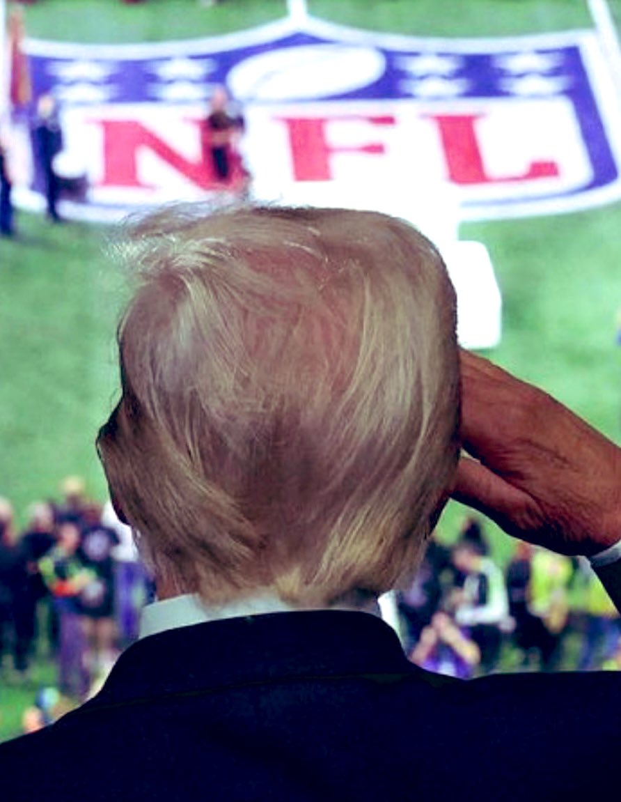 Trump’s head ferret stormed off before the game.