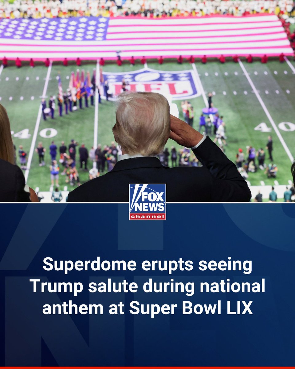 CROWD GOES WILD: A raucous cheer was heard as President Trump was shown in the stadium  during the national anthem performance by Jon Batiste before the Eagles-Chiefs showdown in New Orleans.
trib.al/es8TFCp
