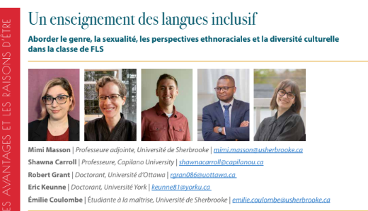 Eric Keunne (@erickeunne) on Twitter photo Our latest article has been published in Le Journal de l’Immersion de l’ACPI, focusing on inclusive language teaching by addressing gender, sexuality, ethnoracial perspectives, and cultural diversity in the FSL classroom.
<a href="/mimi_masson/">Mimi Masson</a> <a href="/RobertGrantEdu/">Robert Grant</a> <a href="/FSLDisrupt/">FSLDisrupt</a> Our latest article has been published in Le Journal de l’Immersion de l’ACPI, focusing on inclusive language teaching by addressing gender, sexuality, ethnoracial perspectives, and cultural diversity in the FSL classroom.
<a href="/mimi_masson/">Mimi Masson</a> <a href="/RobertGrantEdu/">Robert Grant</a> <a href="/FSLDisrupt/">FSLDisrupt</a>