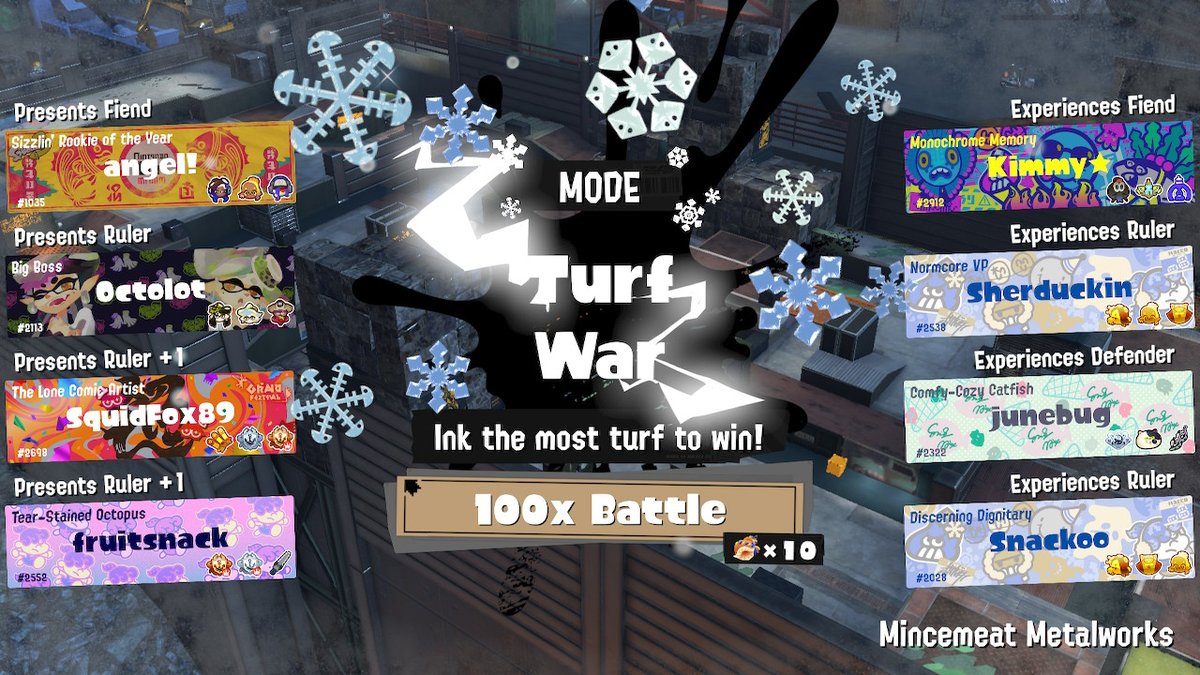 SquidFox1's tweet photo. Awesome win in 100x batter with Octolot.
@slyguy1993
#Splatoon3 #Splatfest #Frostfest #NintendoSwitch https://t.co/iTzA3Gbr1r