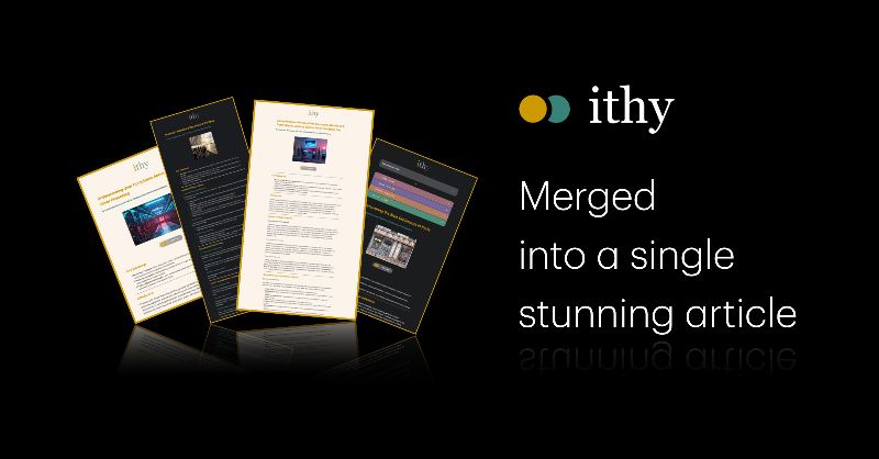 IthyAI's tweet photo. What happens when you combine every AI? It's time for something better than ChatGPT...