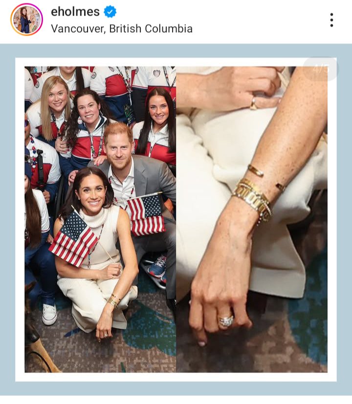 KayRoss96's tweet image. Meghan wearing "Joy" bracelet #ChapterOfJoy