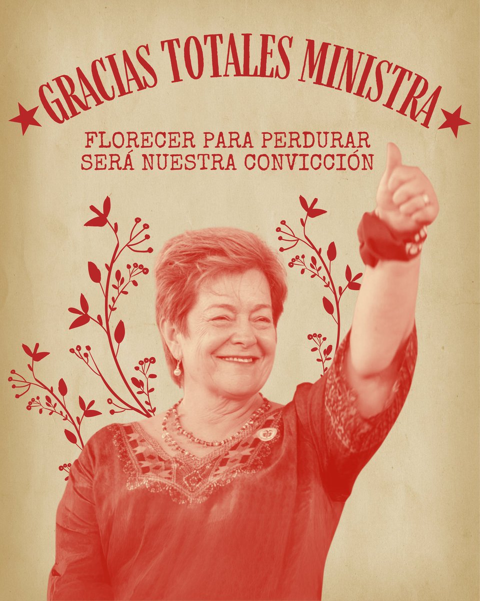 Somos un proyecto de emoción política y hoy tenemos que decir que Gloria Inés ha sido la Ministra que más nos ha elevado la emoción política por la reivindicación de la existencia de la clase trabajadora, por su compromiso con el pueblo trabajador, por su consistencia histórica🧵