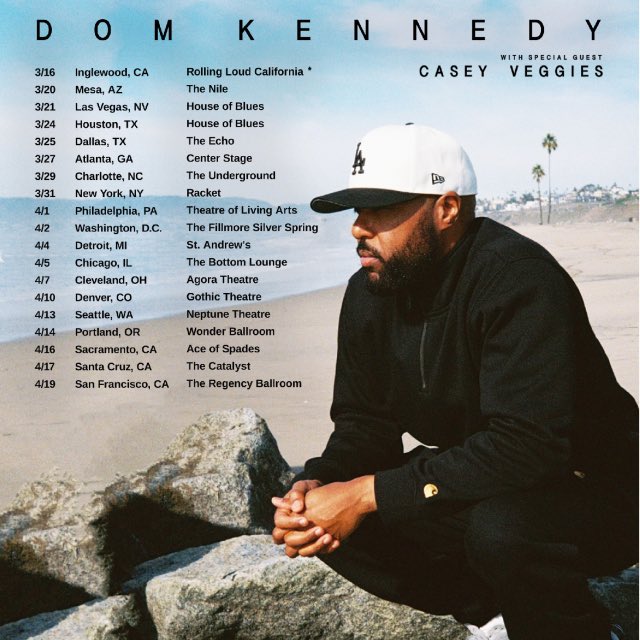A promoter in DC tried to laugh me out when people were asking him if I was djing the Dom Kennedy show last year.

Now I’m going on tour with him, spinning for Casey Veggies the first 14 dates.

First stop, Rolling Loud. See yall soon.🤍