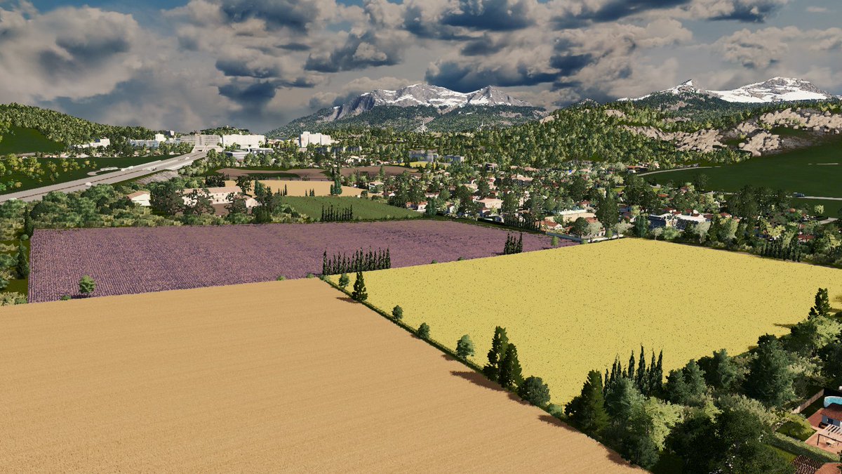 604Sience's tweet photo. Mediterranean village with a tram-train line
#CitiesSkylines #France #Hexagon #Provence @ColossalOrder https://t.co/BI9Wqgdu7J
