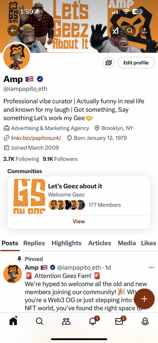 iampapito_eth's tweet photo. Who’s repping the “Let’s Geez About It” community page front and center? If you’ve made the switch, drop a screenshot below I’m 👀 👇🏼 https://t.co/rNhkYtZDiu