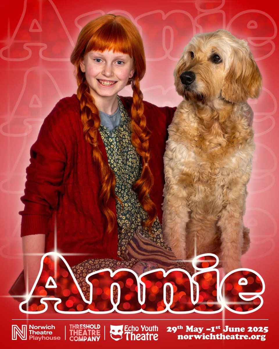 It’s a hard-knock life… unless you’ve got a furry best friend! 🐶❤️ Meet the inseparable duo ready to light up the Norwich Theatre Playhouse stage at the end of May. 

Tickets on sale norwichtheatre.org/whats-on/annie…

#NorwichTheatrePlayhouse
#ThresholdTheatreCompany
#EchoYouthTheatre