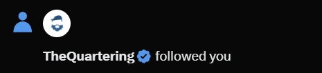 🥹🎉🚀😎❤️‍🔥
When you get a notification like this... what do you do 
🥳❤️‍🔥❤️‍🔥❤️‍🔥🥳
We love TheQuartering for years !