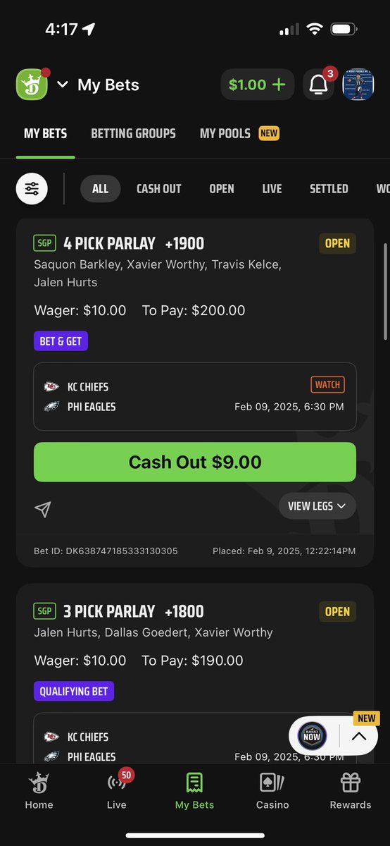 Daglett's tweet photo. @DKSportsbook #LetDKCook https://t.co/RrttWw7Wfe