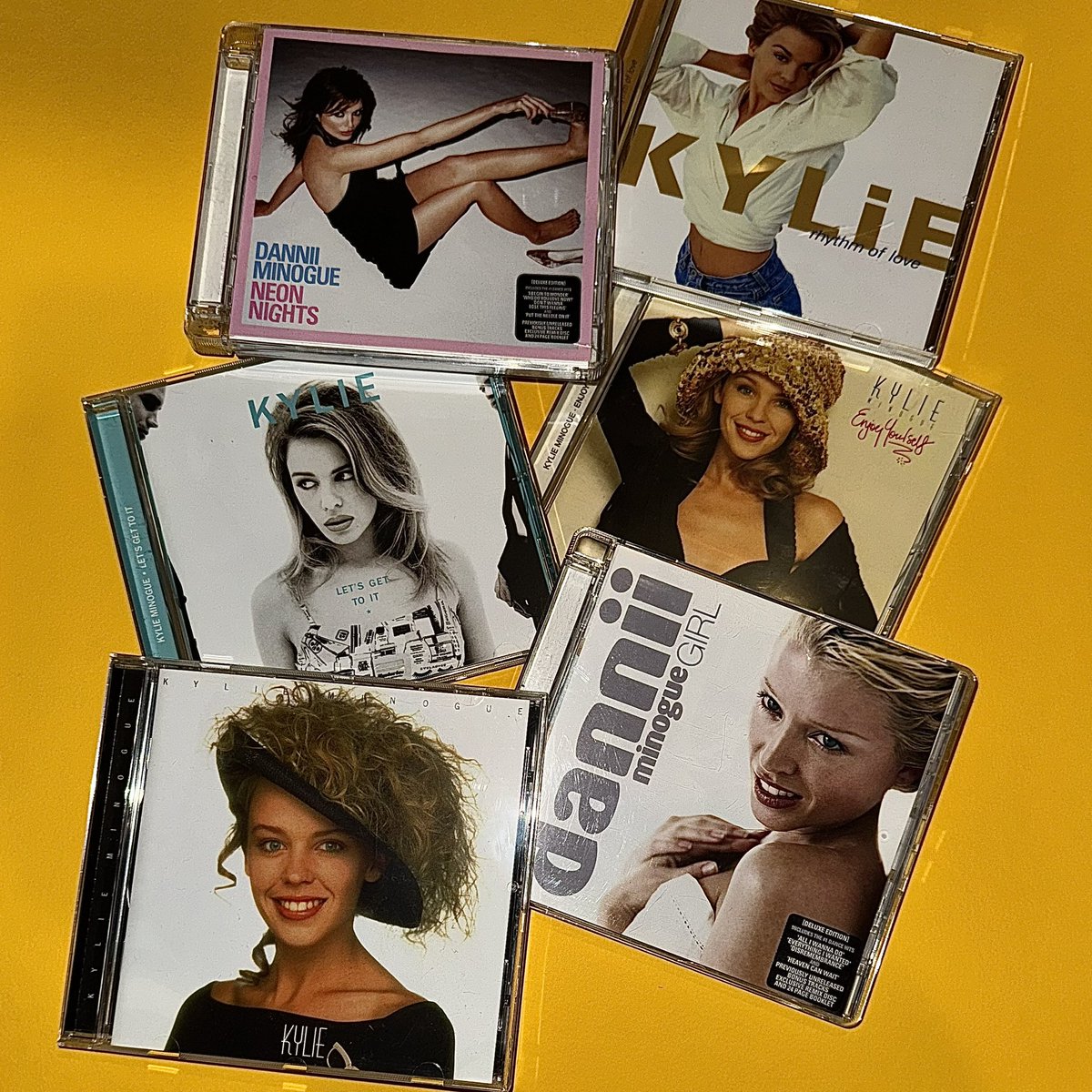 These are perhaps my best ever charity shop finds… I bought all four #Kylie 2015 CD reissues and the 2007 #Dannii CD reissues for 50p each in a shop in #Edinburgh. I also bought around sixty other pop classic CDs (lots of rare CDs) for the same price. Bargains!