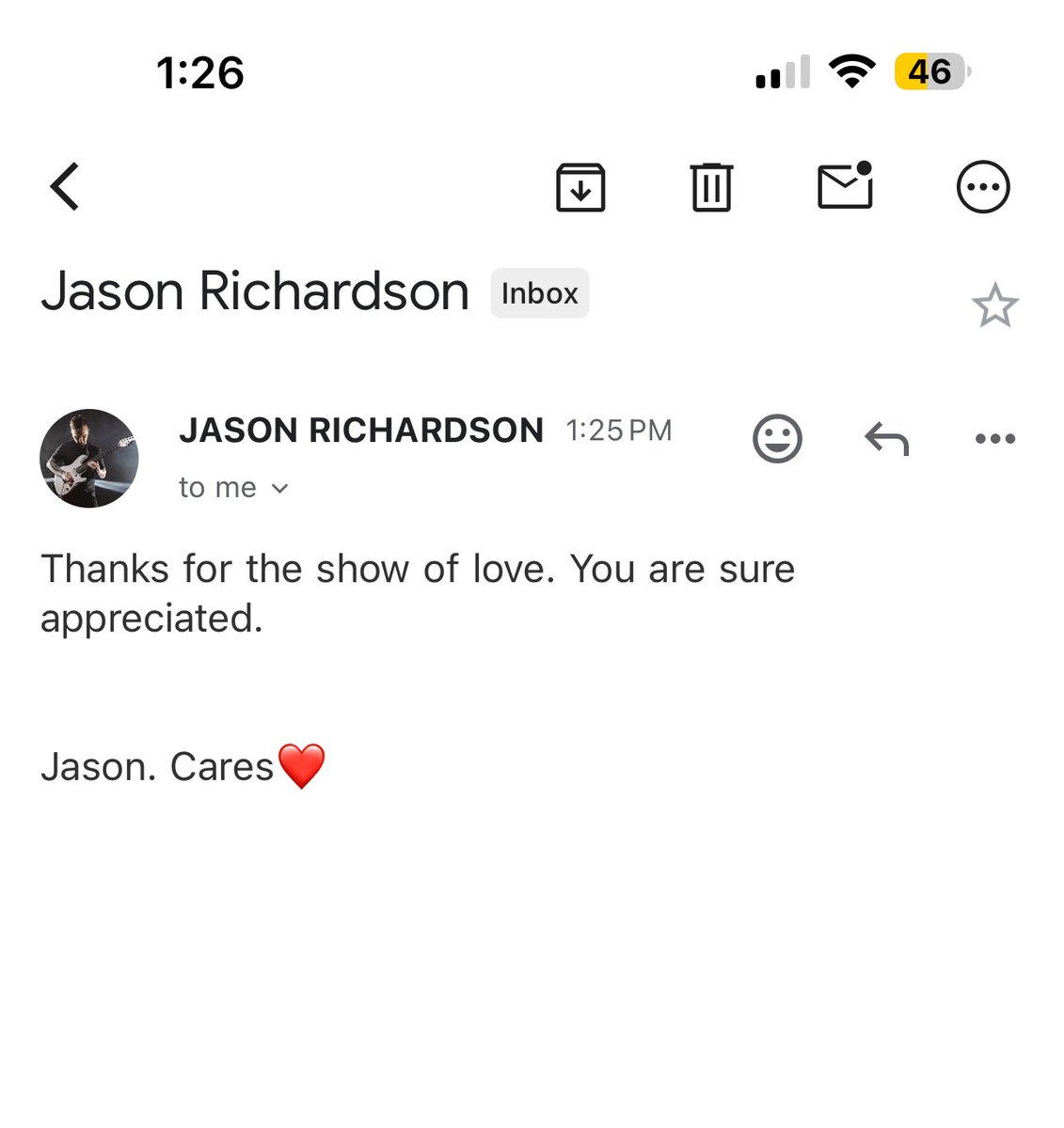 Jason Richardson (@jasongrin) on Twitter photo If you’ve received an email from “jasonreevesrichardson@gmail.com” IT IS NOT ME! Please report for scam/phishing and don’t click any links or respond if you’ve received any contact from this address! If you’ve received an email from “jasonreevesrichardson@gmail.com” IT IS NOT ME! Please report for scam/phishing and don’t click any links or respond if you’ve received any contact from this address!