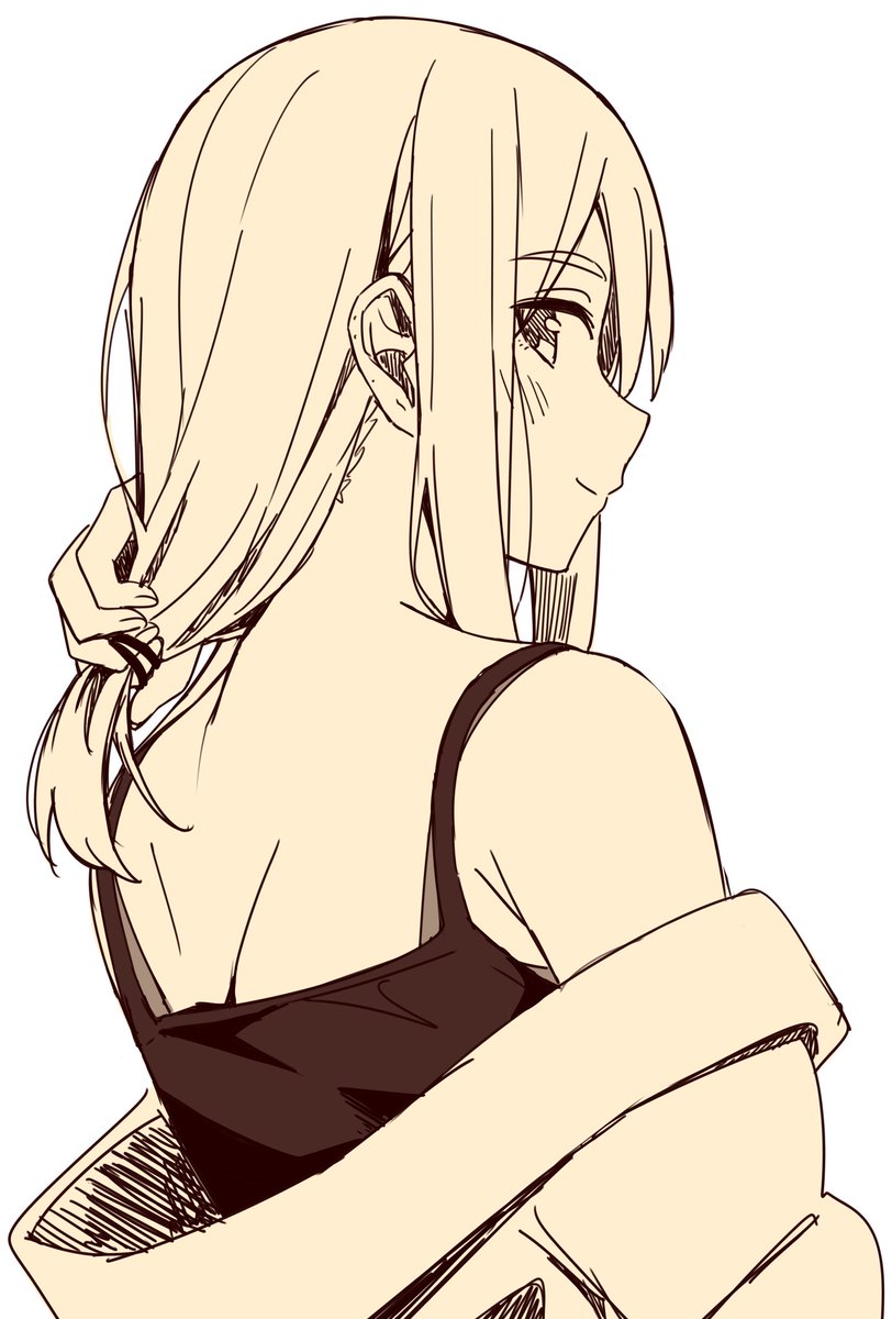 I love the nape of her neck when she undoes her hair.