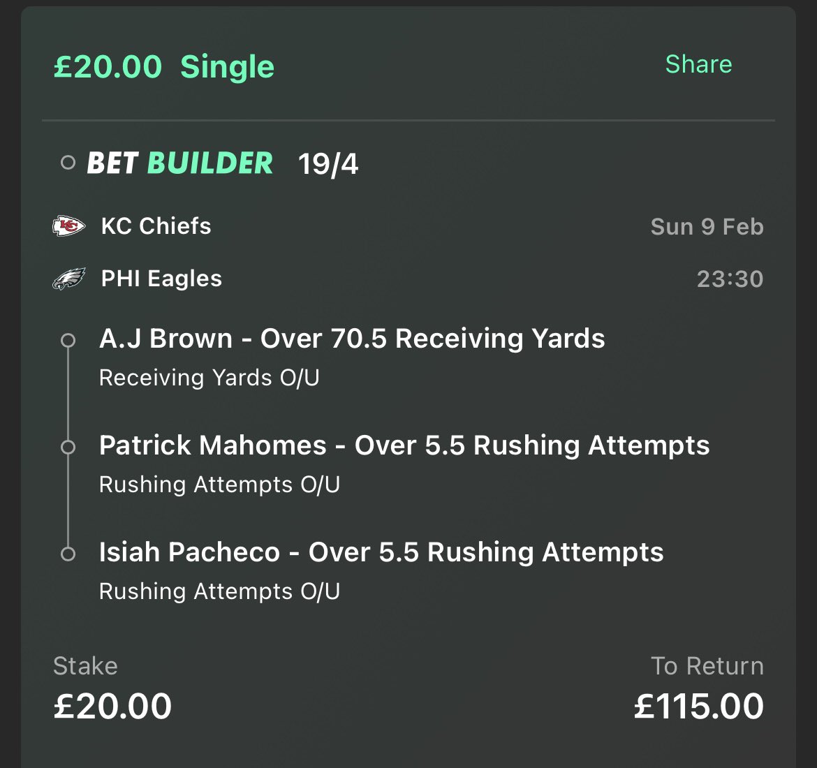 ForNfltips's tweet photo. Extra #SuperBowlLIX bets good luck all #FlyEaglesFly #ChiefsKingdom #NFLTips https://t.co/7ZwvNt98uA