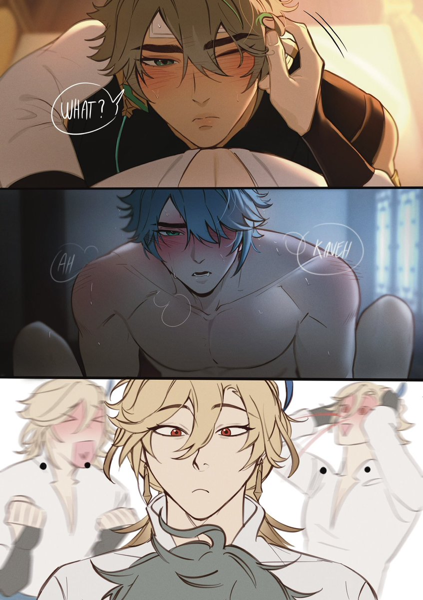 xiao_s205's tweet image. kaveh youβre supposed to take care of him not have silly thoughts π±π¦Cre:@wiistef