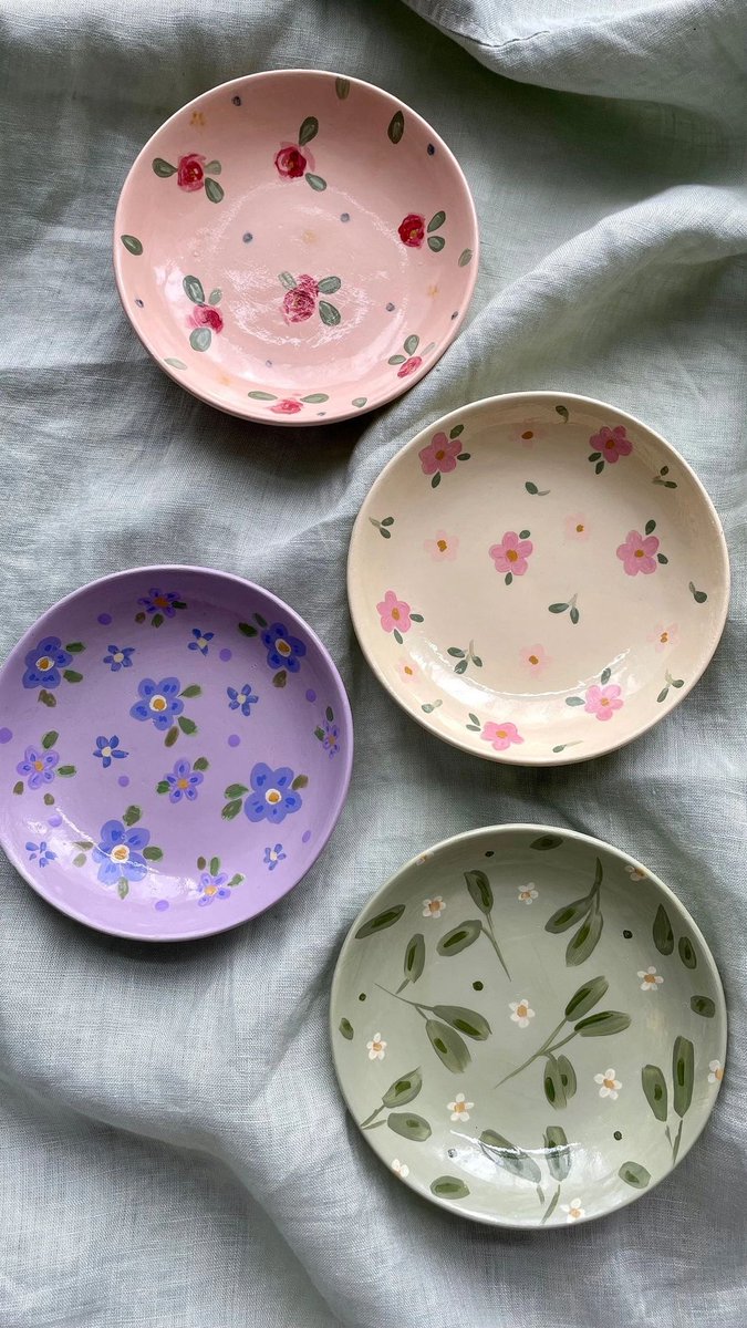 flowers ceramic bowls