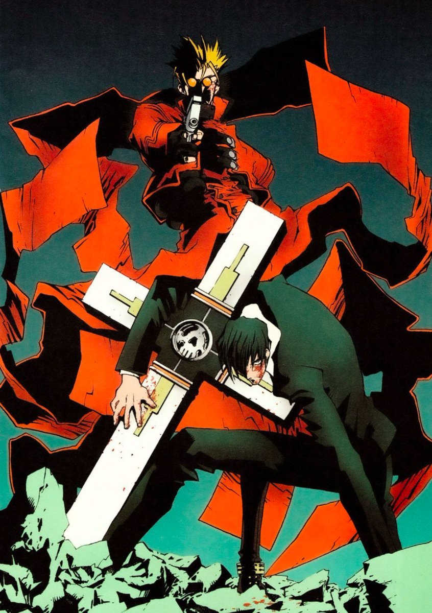 retro_anime's tweet image. Trigun (1998)