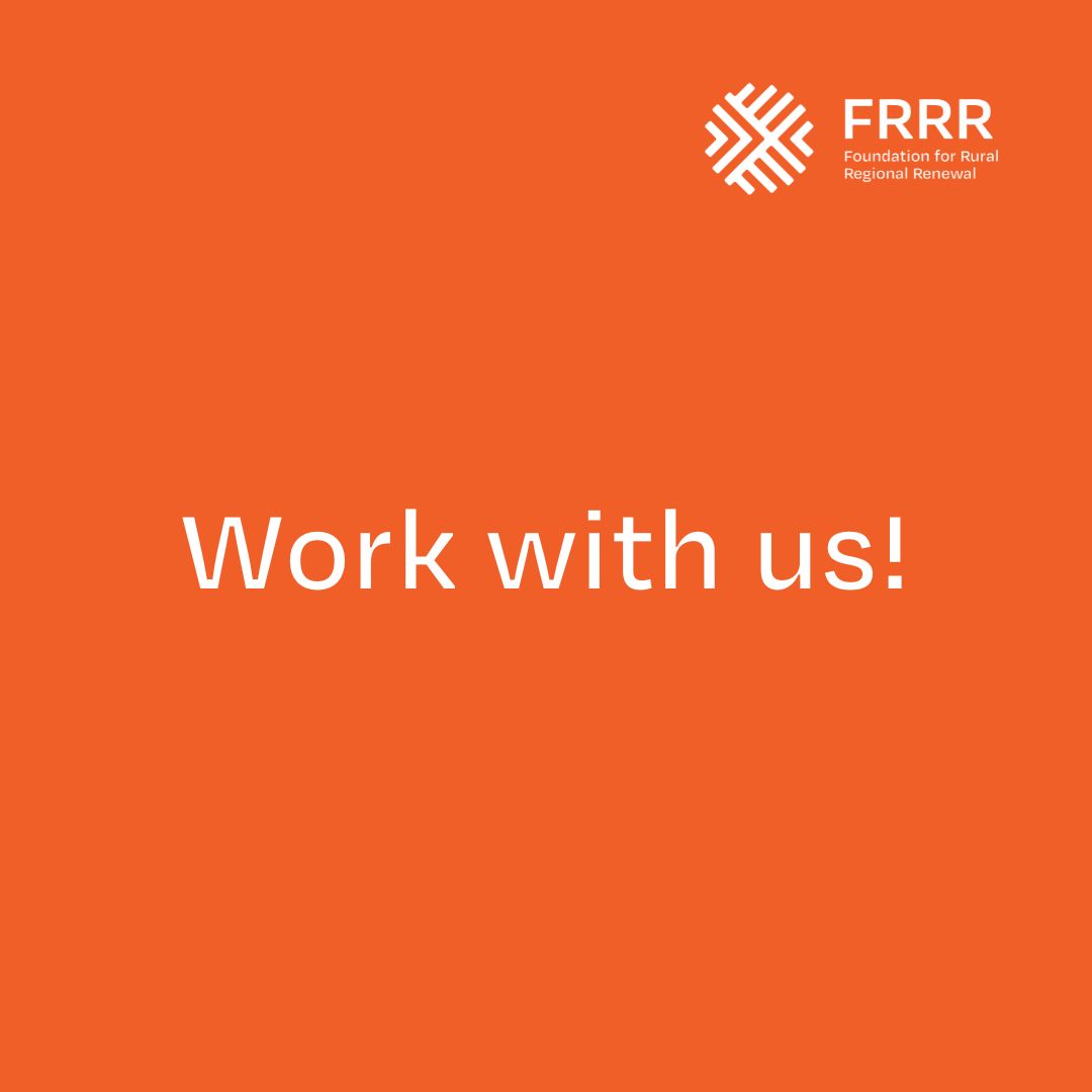 WORK WITH US.📣

If you want to help keep remote, rural and regional Australia thriving and resilient, then get in touch!

We have three current vacancies in our team. 

Learn more: frrr.org.au/about-frrr/wor… 

#PhilanthropyJobs  #RuralJobs #RuralAus #RemoteWork