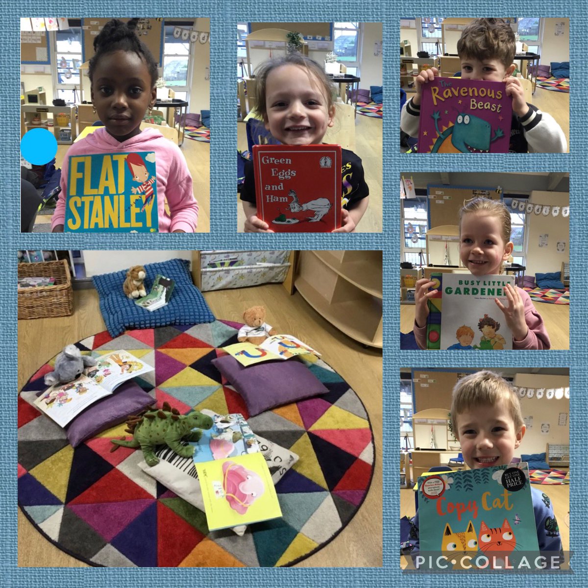 Our Bumblebee class love their cosy reading corner. Look at the wonderful books they have chosen to read this week. 📚