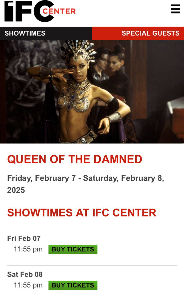Kwamé Berry (@sydsbroda) on Twitter photo Queen of the Damned on 35mm <a href="/IFCCenter/">IFC Center</a> Ive seen this movie so many times in my youth, did a recent discussion on it with <a href="/cinemanomicon/">Cinemanomicon</a> but seeing it now with current eyes was dope- #Aaliyah as Akasha left me with a heaviness- ethereal and enigmatic Queen of the Damned on 35mm <a href="/IFCCenter/">IFC Center</a> Ive seen this movie so many times in my youth, did a recent discussion on it with <a href="/cinemanomicon/">Cinemanomicon</a> but seeing it now with current eyes was dope- #Aaliyah as Akasha left me with a heaviness- ethereal and enigmatic
