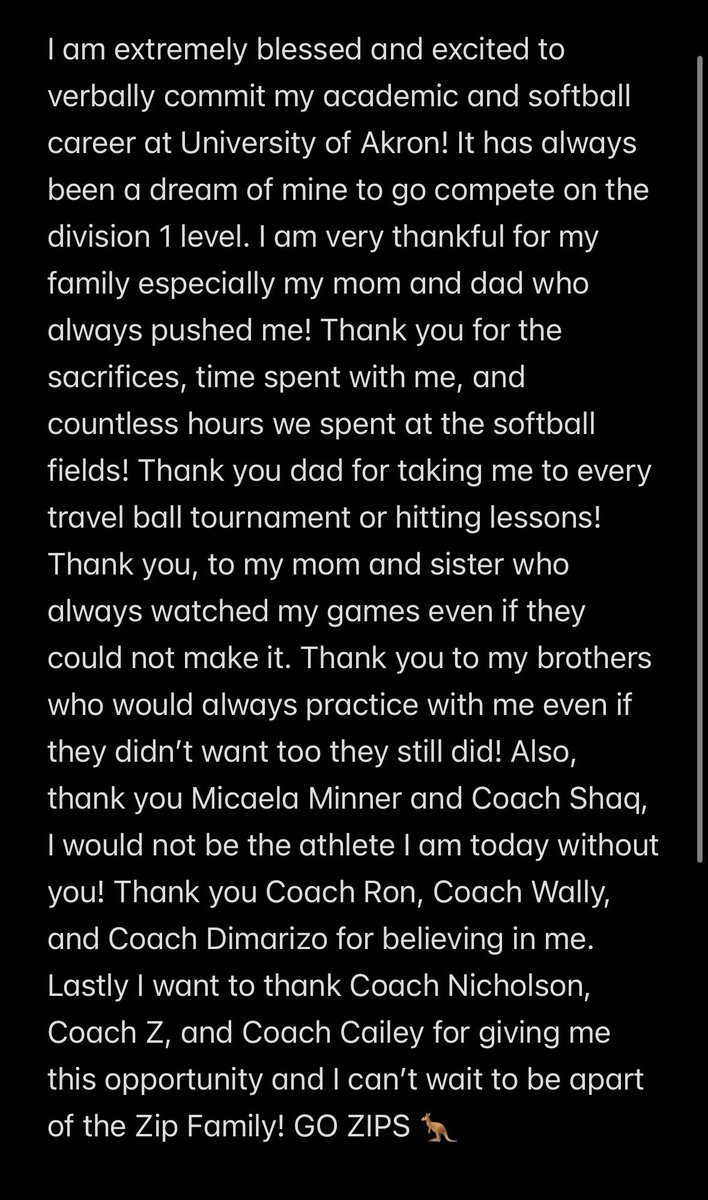 GO ZIPS 🦘#committed <a href="/ZipsSB/">Akron Zips Softball</a>