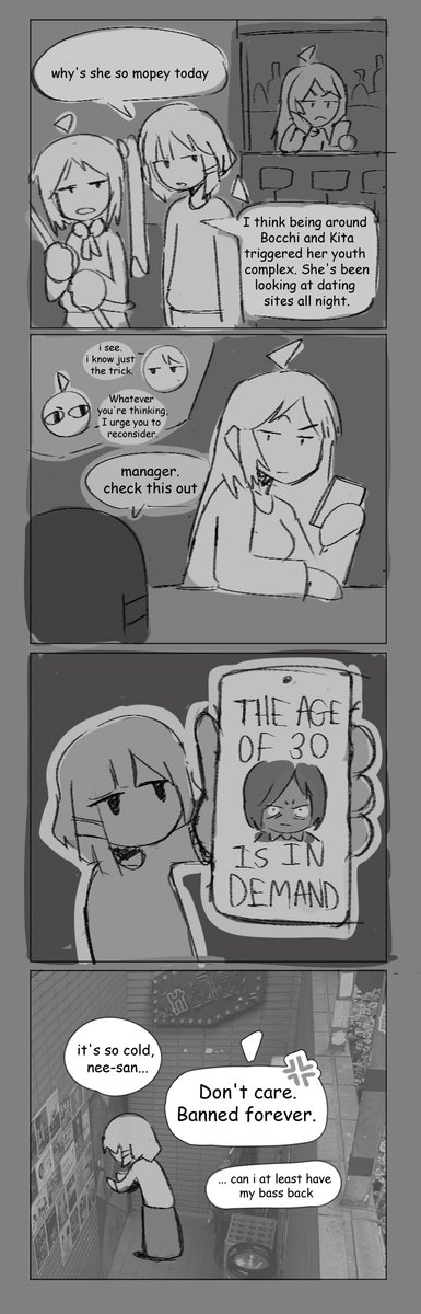 valntinemacabre's tweet photo. bocchi 4koma #ぼっち・ざ・ろっく #BocchiTheRock https://t.co/lvcHKE4PMV