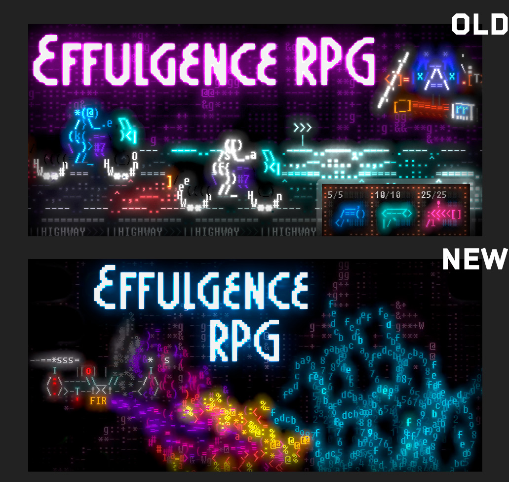 duha_the_best's tweet photo. Made a new game banner. Does it look better? What should I tweak? You can check how it looks on Steam here: https://t.co/ebIFiyy1zH
#gamedev #indiedev #indiegame #TurnBased #RPG #partyRPG #ascii https://t.co/ZWfBAoKUMQ