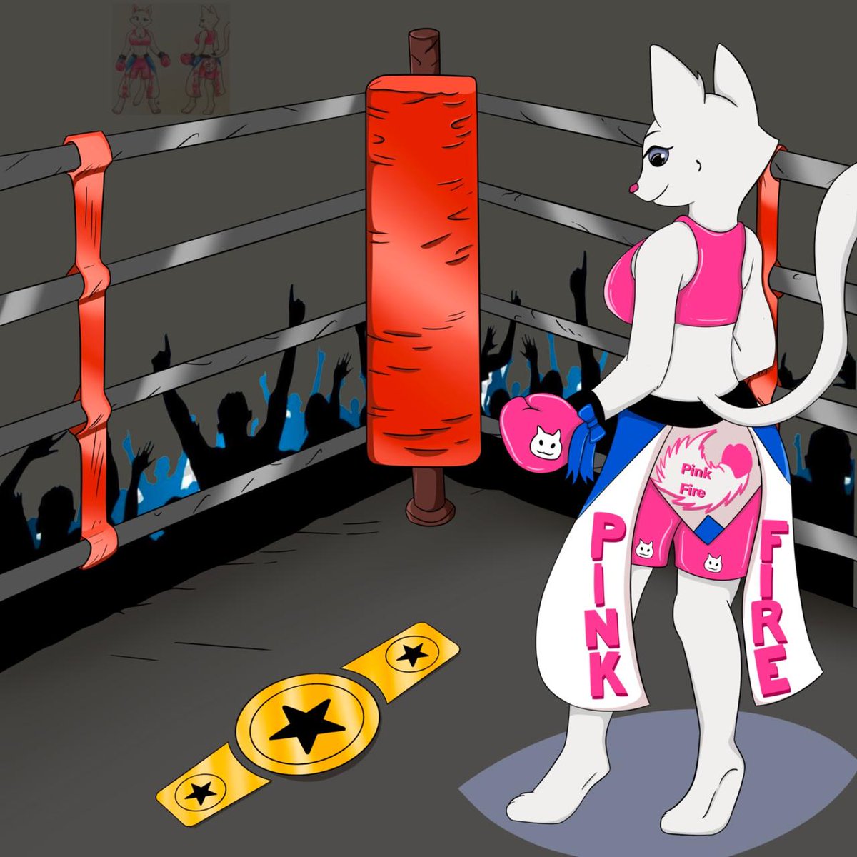 Emilly_Floress's tweet photo. "The fight is over, the crown is hers, and the legend of Pink Fire burns brighter than ever. 🔥🥊 

Artwork by @Emiitoyou 
Comm by @/shadoww

#PinkFireChampion #RingRoyalty #FierceAndFlawless #FightNight #Undisputed #BoxingQueen #KnockoutPower #FearTheFire #BattleBorn #UnbreakableSpirit #ChampionMindset #FightLikeAFeline #NoOneStands #VictoryRoar #GlovesOff #UnstoppableFlame #LegendInTheRing #PowerAndGrace #FightToWin #FinalRound