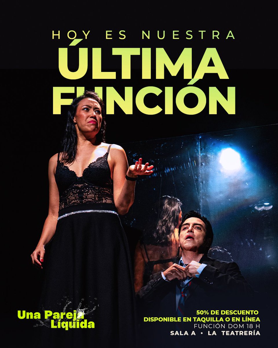 DavarMx's tweet photo. Hoy es nuestra última función...¿Nos acompañas? ¡Aún alcanzas a llegar! 
Tenemos una cita poliamorosa hoy a las 6 pm en la Sala A de la @lateatreria. 

🎟Boletos con 50% de descuento en taquilla y en https://t.co/q1ismndqcO. https://t.co/tKlY3eyriy