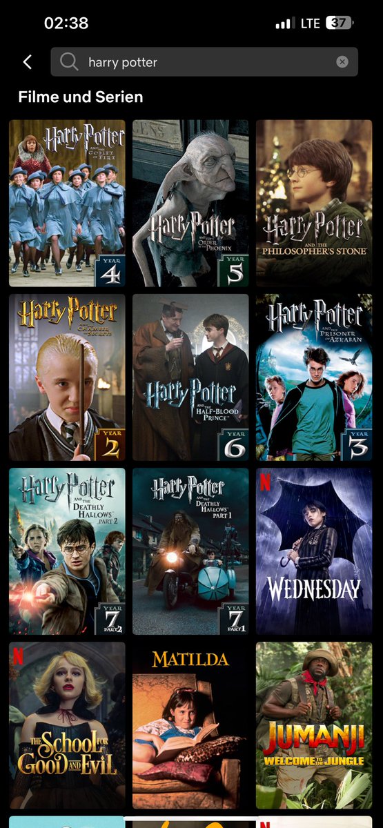 Harry Potterin seriyaları sadəcə Avstraliya və Britaniya Neftlixində mövcuddur. Mənim buna çarəm: