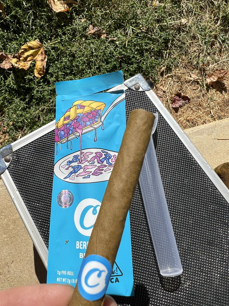 blazedgrower420's tweet photo. Trying out a berry pie pre roll by @cookiesglobal #cookies #berrypie https://t.co/i8bACnUtve