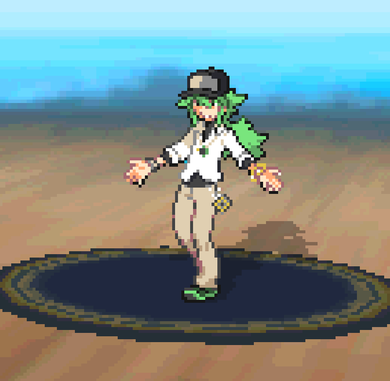 sprites_pkmn's tweet photo. N, from Pokemon Black and White (2010) https://t.co/DvUvfcI79y
