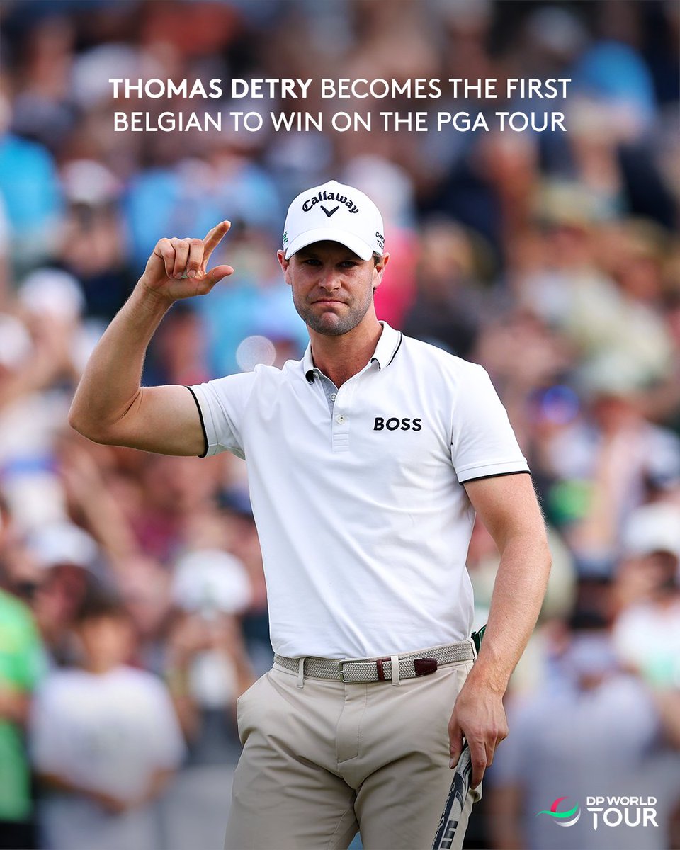 HISTORY IS MADE 🏆

Thomas Detry becomes the first Belgian to win on the <a href="/PGATOUR/">PGA TOUR</a> 🇧🇪