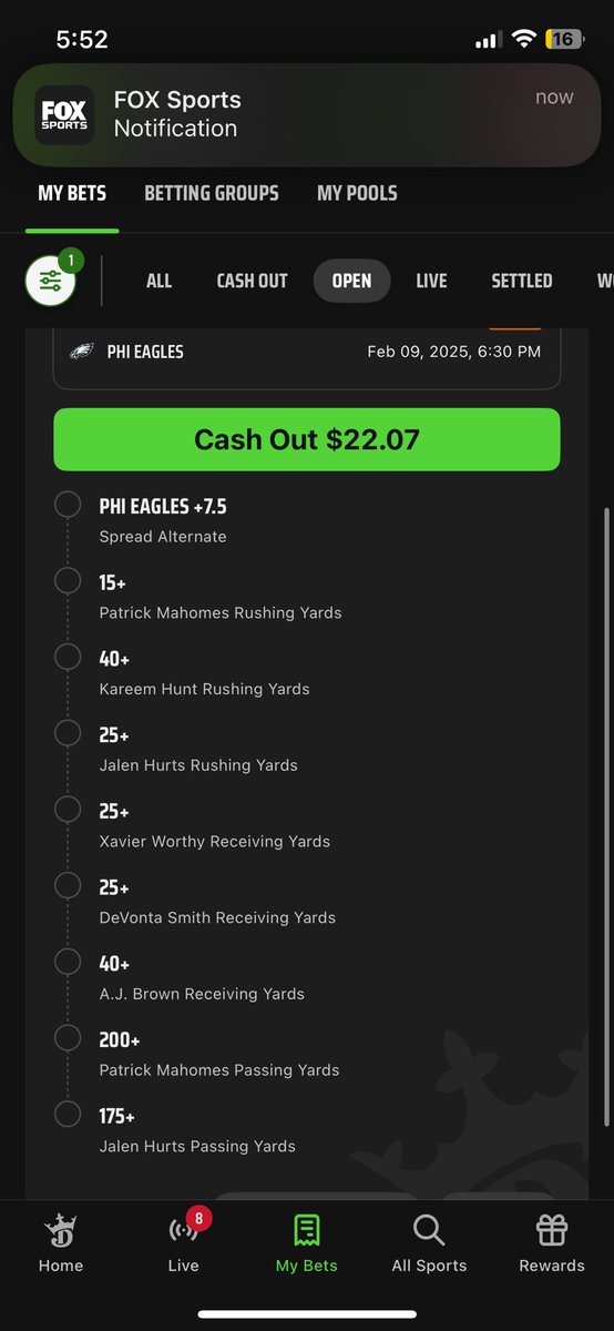DevinEd33798701's tweet photo. @DKSportsbook  let’s get this money 🤑 #LetDKCook https://t.co/ZXmAZS7MF2