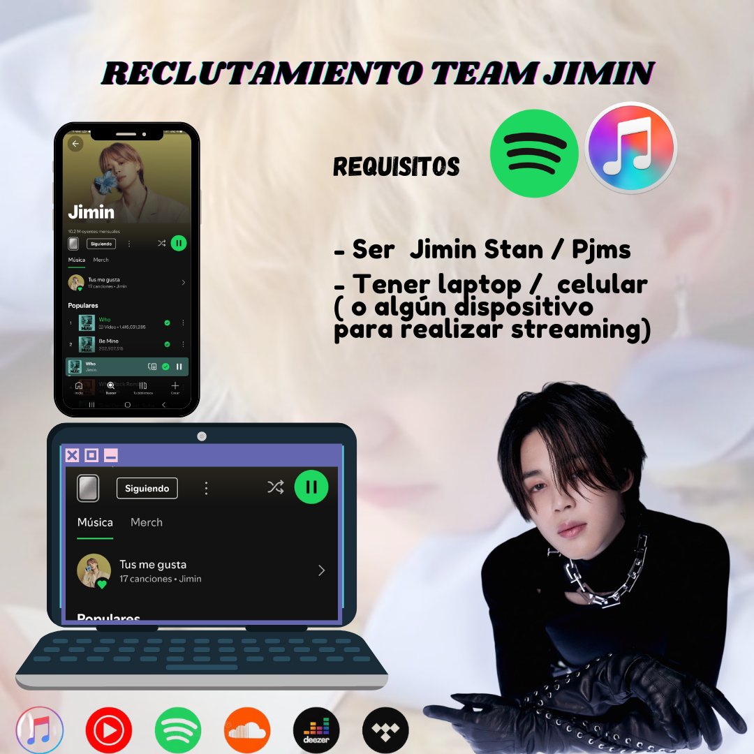 <a href="/JIMIN_PERU_13/">JIMIN PERÚ 🇵🇪 |</a> está con la meta  de   reforzar nuestros  equipos de  Spotify y otras apps,por lo q abrimos  un nuevo reclutamiento para los fans de Jimin en Peru
Únete al grupo
-(chat.whatsapp.com/IvQkycQcGdb6LU…) 
Se les enseñara todo lo mecesario para recibir de futuros proyectos de Jm
