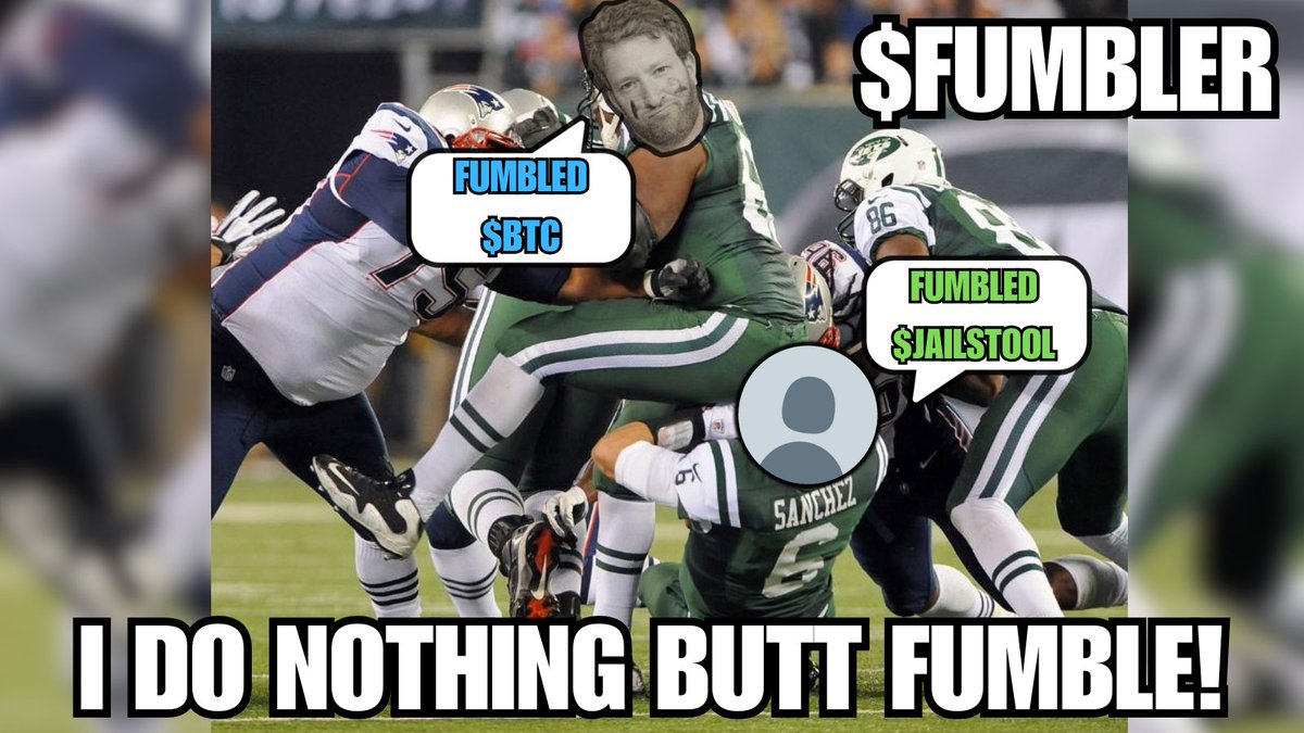 xalecta's tweet photo. Hopefully they don't fumble. 😉🏈

@stoolpresidente, the dev of #Jailstool created #Fumbler after fumbling his Jailstool bag. A little birdie told me you were looking for him. Well, he's right here:
@stoolfumbler

CA: 8aVPsJpyPBpi5ZpBCygGbBAk8JRaEiYHL9eMqkCqpump

$FUMBLER $JAILSTOOL $SOL #SOLANA #BUTTFUMBLE #SuperBowl