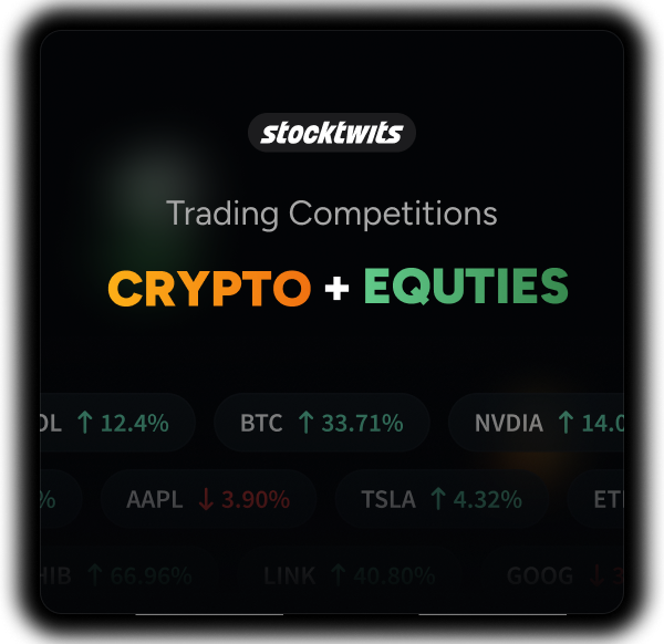 Now giving away $500 a week in the Stocktwits trading competition

Such a blast finding new ideas and tracking the best traders on Stocktwits