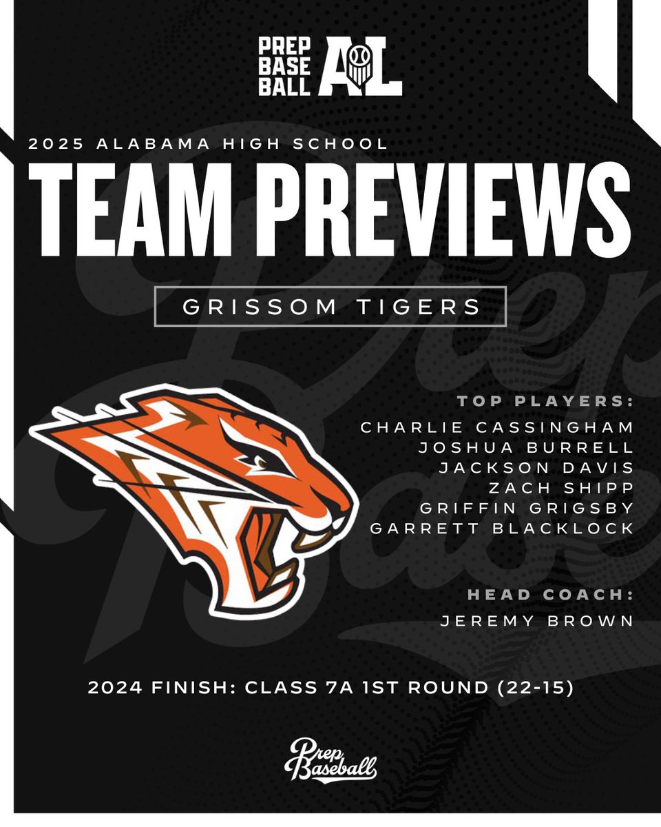 Prep Baseball Alabama (@prepbaseballal) on Twitter photo ππππ ππ«π’π¬π¬π¨π¦ ππ’π ππ«π¬ ππ«ππ―π’ππ° π
With hopes of winning another area championship, the Tigers enter the 2025 season looking to build off of last year's 22-win season in Class 7A.
Notable returners, team outlook, & more below. ‡οΈ
π: loom.ly/6NpKrrQ ππππ ππ«π’π¬π¬π¨π¦ ππ’π ππ«π¬ ππ«ππ―π’ππ° π
With hopes of winning another area championship, the Tigers enter the 2025 season looking to build off of last year's 22-win season in Class 7A.
Notable returners, team outlook, & more below. ‡οΈ
π: loom.ly/6NpKrrQ