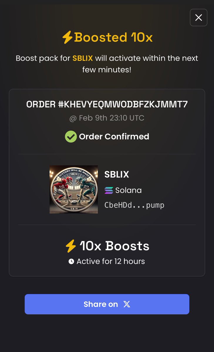 Just did another boost, so let’s fucking go riding this until the Super Bowl then it’s our time to shine 

CbeHDdvFqBTPLSG4wvfz2hNdhV9gqnZP11fUW9spump