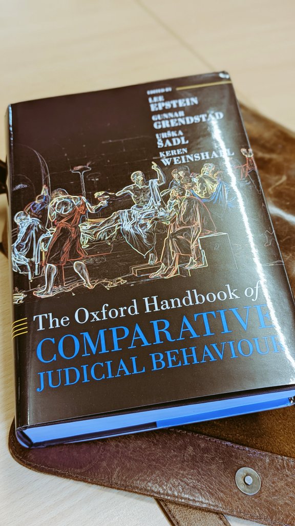 BjoernDressel's tweet photo. Thrilled to hold the Oxford Handbook of Comparative Judicial Behavior in my hands! Excited to see my chapter on Judge Networks featured. Huge thanks to editors for a smooth editorial process!

#JudicialPolitics #ComparativeLaw #JudicialBehavior #LegalStudies https://t.co/Q1w2ZlwatO