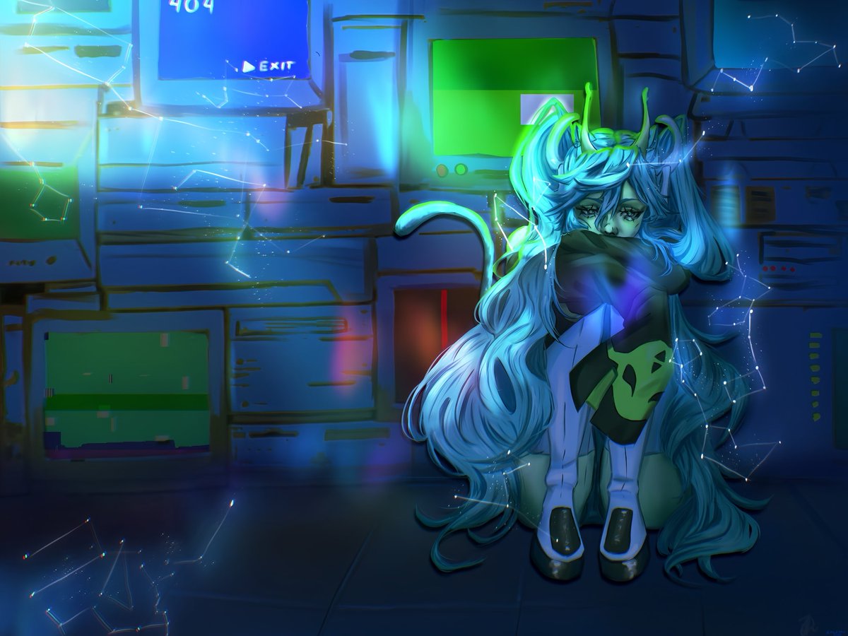 “Alone”

She’s giving Grimes vibes haha

Searching for #artmoots 

#GlorpiMiku <a href="/dyarikku/">Rikku リック ✗</a>