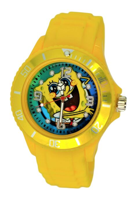 It looks like Tom Brady is wearing a SpongeBob watch for his first Super Bowl as a broadcaster.

That's a $6 watch.