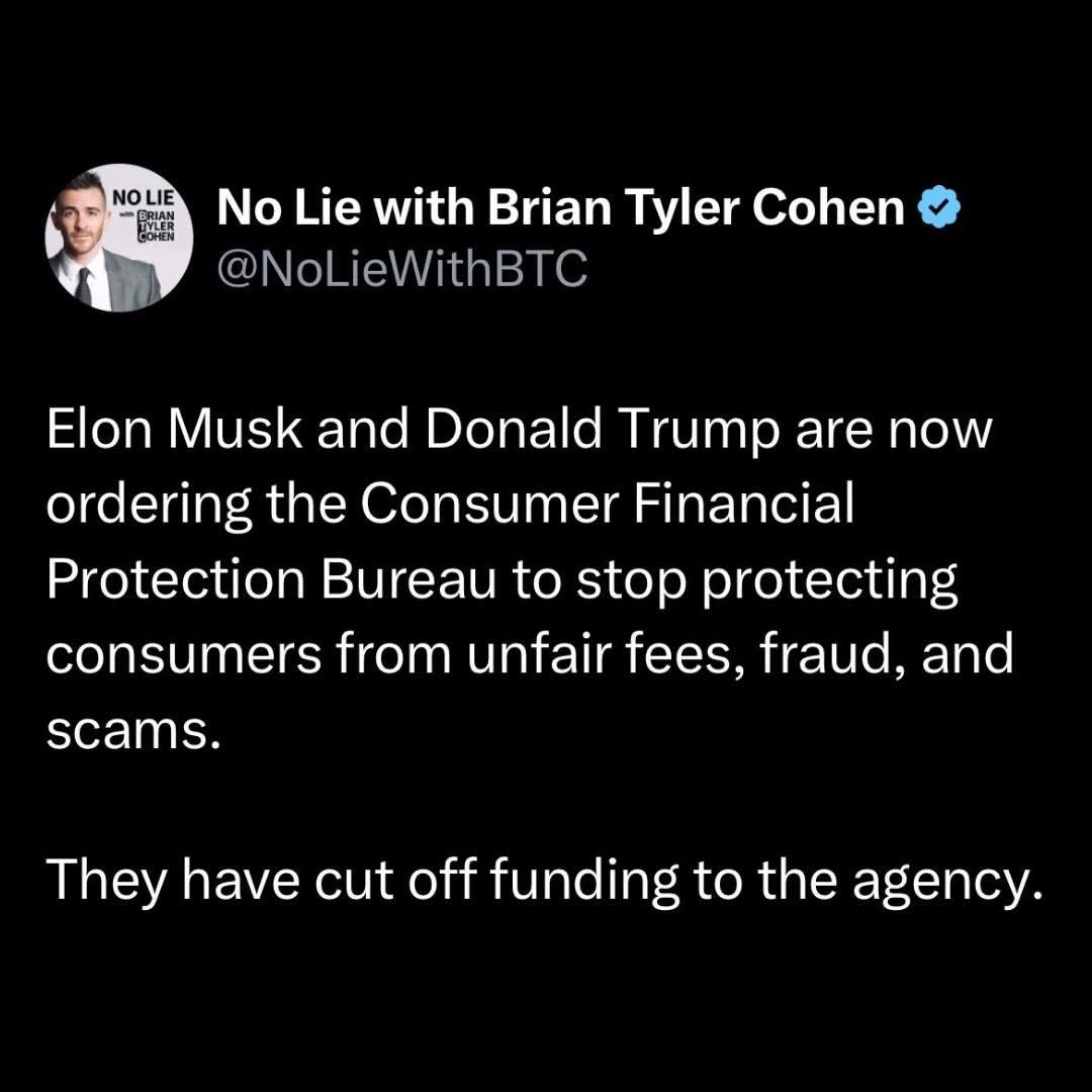 Nothing says lower prices like eliminating the actual oversight agency that controls consumer prices! ￼